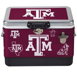 Indigo Falls - Texas A&M Aggies 36-Can Medley Metal Cooler - Silver