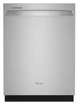 Whirlpool - 24” Dishwasher with AI Intelligent Wash and 47 dBA - Stainless Steel