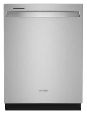 Whirlpool - 24” Dishwasher with AI Intelligent Wash and 47 dBA - Stainless Steel