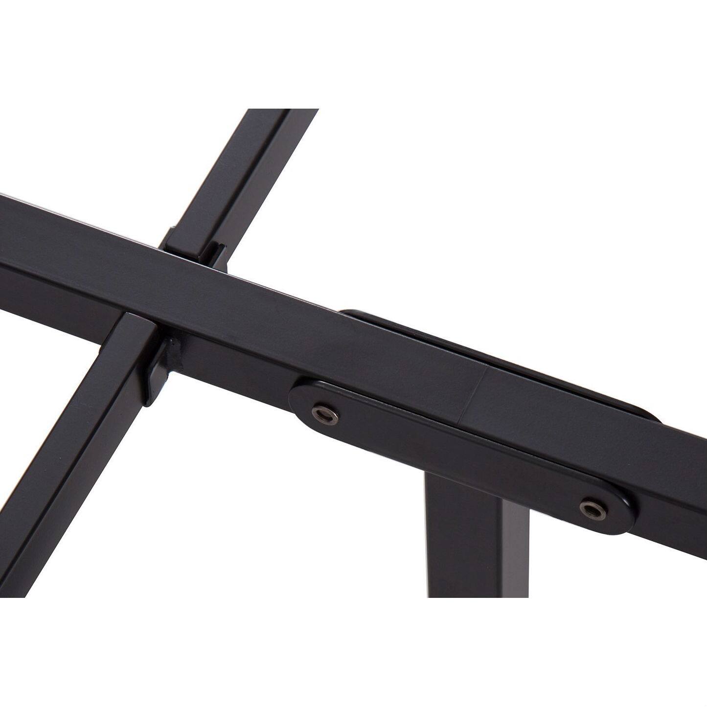 Angle. Hivvago - Full size Heavy Duty Metal Platform Bed Frame - 2,000 lb Weight Capacity - Black.