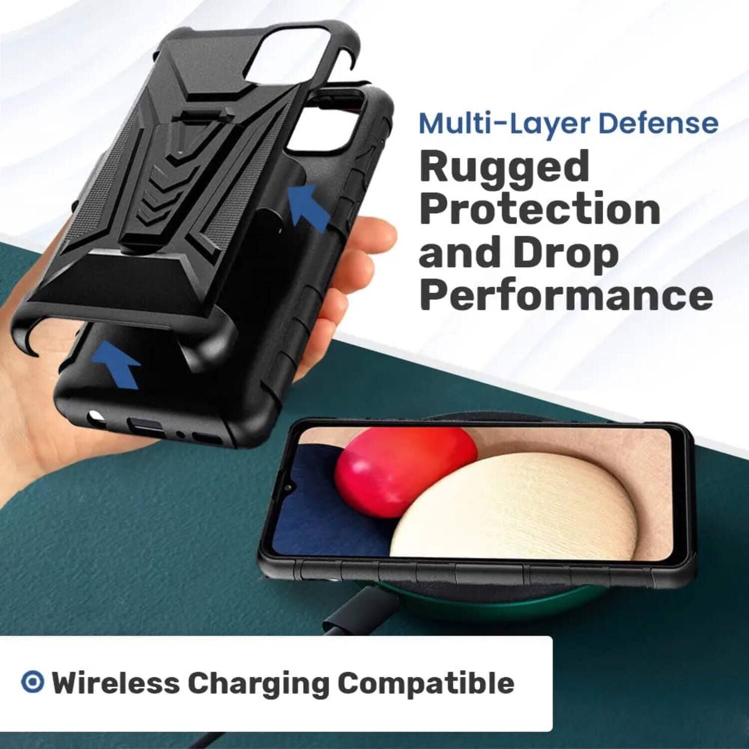 Multi-Layer Defense  
Rugged Protection and Drop Performance  
Wireless Charging Compatible
