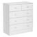Left. Kadyn - 5 Drawer Dresser with Gold Handle, Nursery Dresser Chest Of Drawers Organizer - White.
