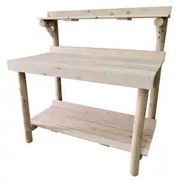 Contoured Comfort - Cedar Log 4 Foot Potting Table