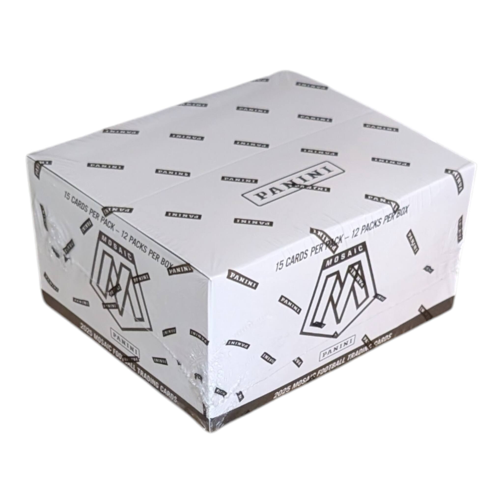PANINI MOSAIC  
15 CARDS PER PACK - 12 PACKS PER BOX  
2025 MOSAIC FOOTBALL TRADING CARDS