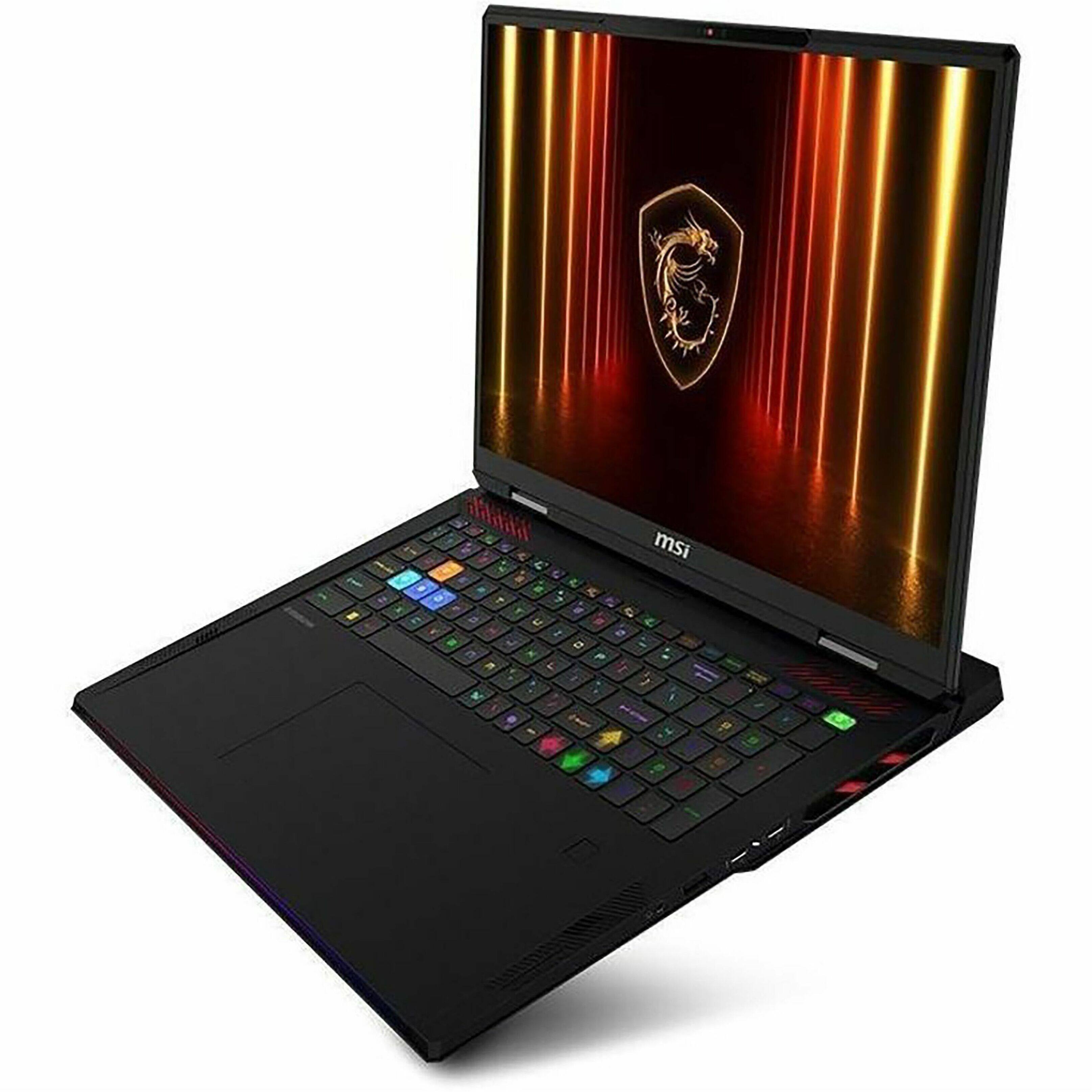 Alt View 17. MSI - Raider 18HX AI 18" 120Hz Gaming Laptop UHD+ miniLED - Intel Core Ultra 9 285HX with 64GB Memory - RTX 5080 - 4TB SSD - Core Black, Black.