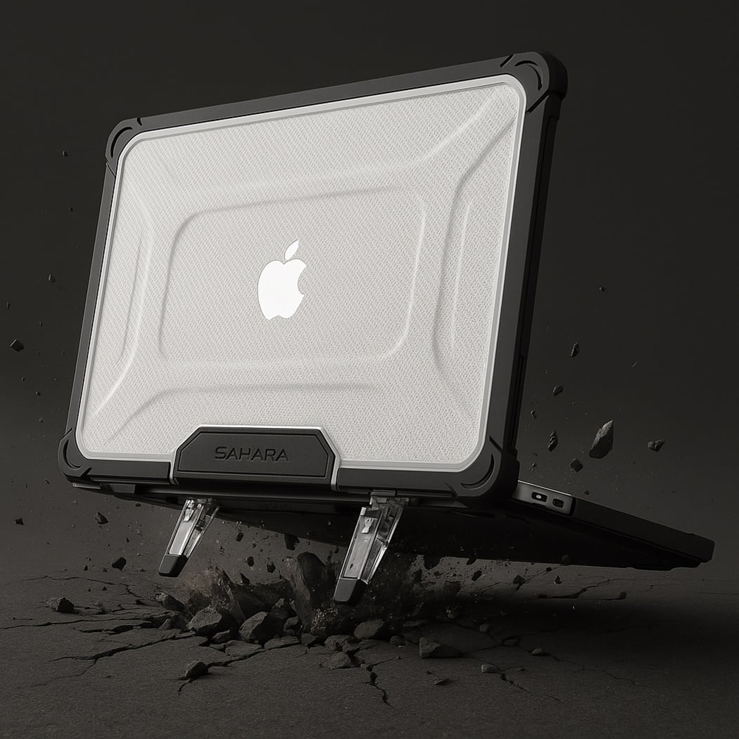 Alt View 17. SaharaCase - Raider ProArmor Case for Apple MacBook Air 13" M2/M3/M4 (2022-2025) Laptops - Scorpion Black.