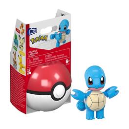Mattel - Pokemon Mega Construx Poke Ball 17-Piece Building Set | Squirtle - Blue