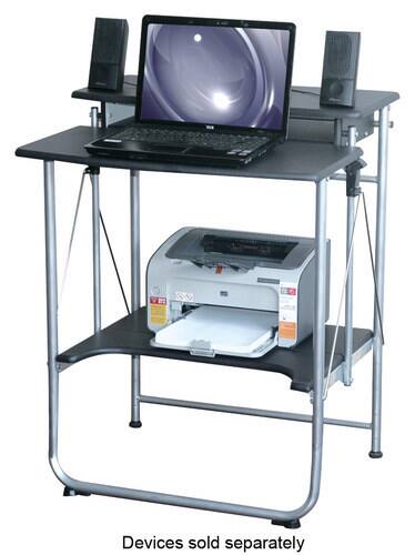 Comfort Freeley Folding Computer Desk Gray Black 50 1010qa Best Buy