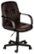 Front Zoom. Comfort - Leather Mid-Back Chair - Chocolate Brown.