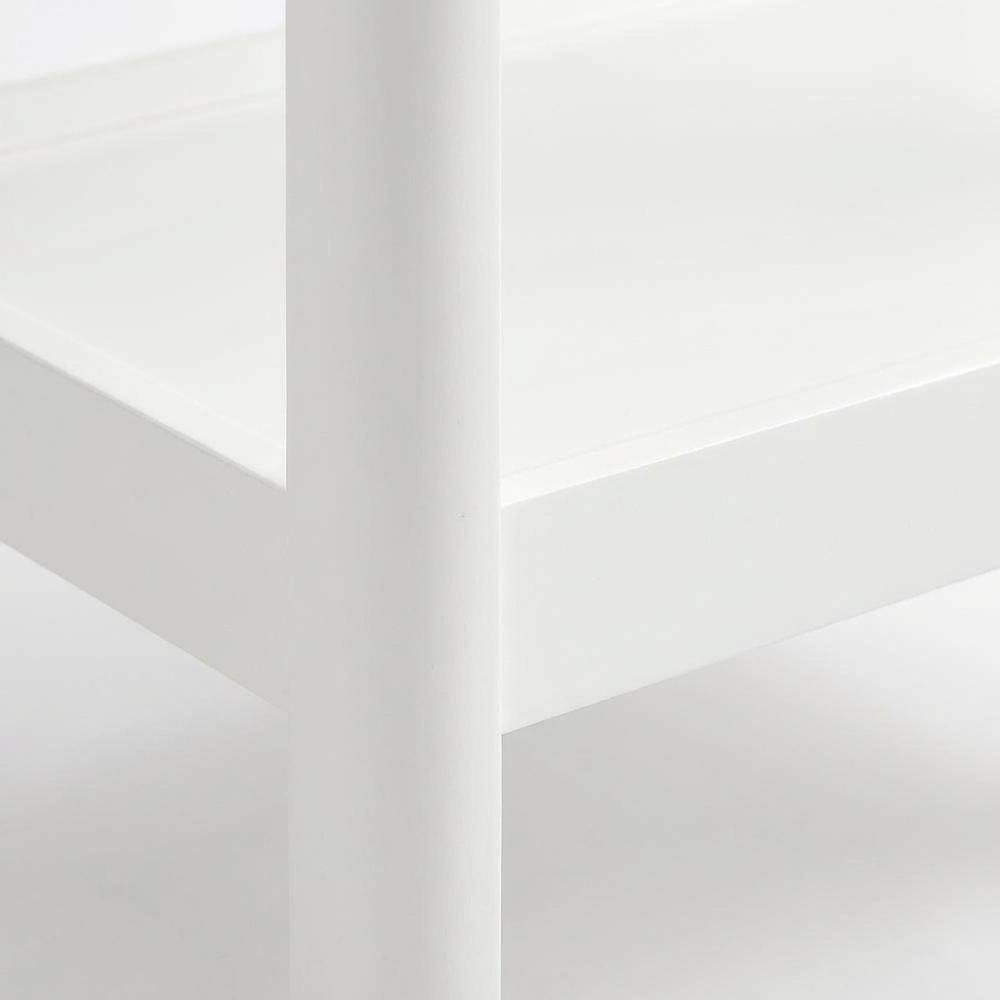 Alt View 1. FurniFact - White Nightstand, Modern, Transitional Styles, Sleek Design, for Bedroom - White.