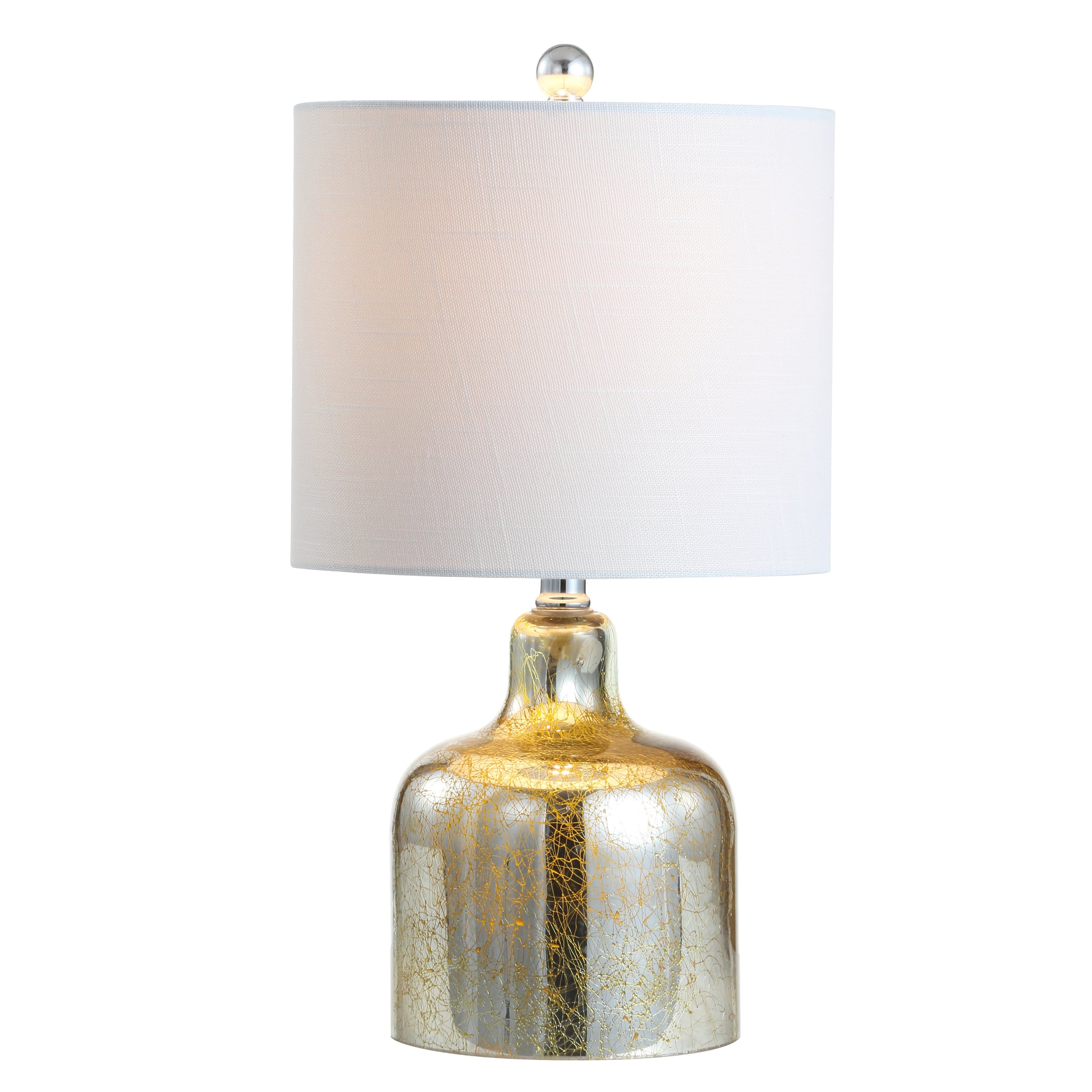 Jonathan Y - Gemma 19" Glass Bell LED Table Lamp - Gold