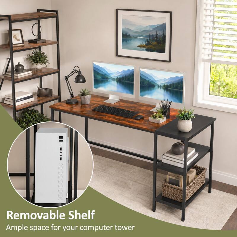 Removable Shelf  
Ample space for your computer tower