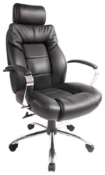 Comfort Products Inc. - Commodore II Big & Tall Leather Executive Chair - Black - Front_Zoom