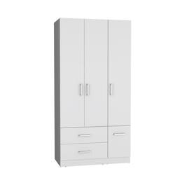 TuHome - Sebree Four Door Armoire MDF - White