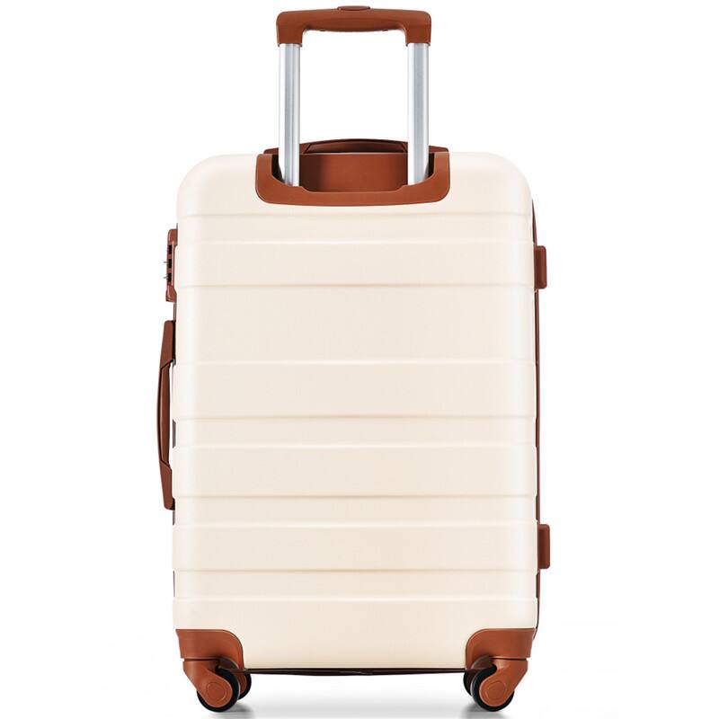 Alt View 4. HTUTWOO - Luggage Sets ABS Hardshell 3pcs - Hardside Lightweight Suitcase Sets, Spinner Wheels Suitcase with TSA Lock, 20"/24"/28 - Ivory.