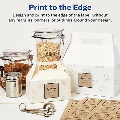 Print to the Edge  
Design and print to the edge of the label without any margins, borders, or outlines around your design.  

GATACA BROWN STGA BACCATE  
Leleer BACCATE deliy