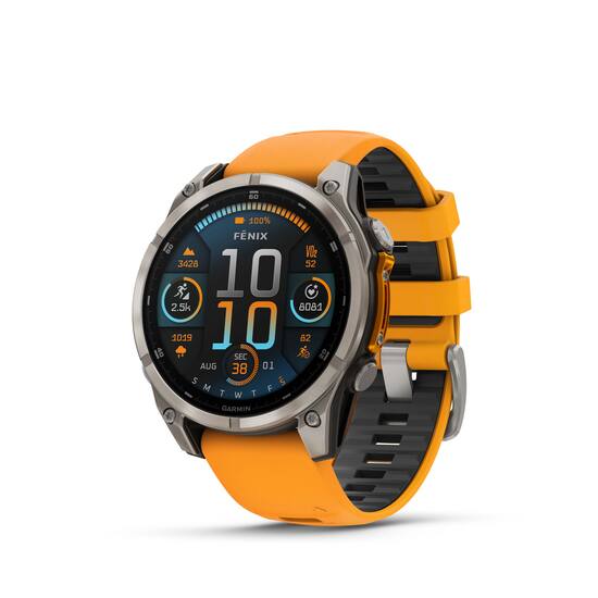 Garmin f nix 8 AMOLED Sapphire GPS Smartwatch 47mm Fiber reinforced polymer Titanium 010 02904 10 Best Buy