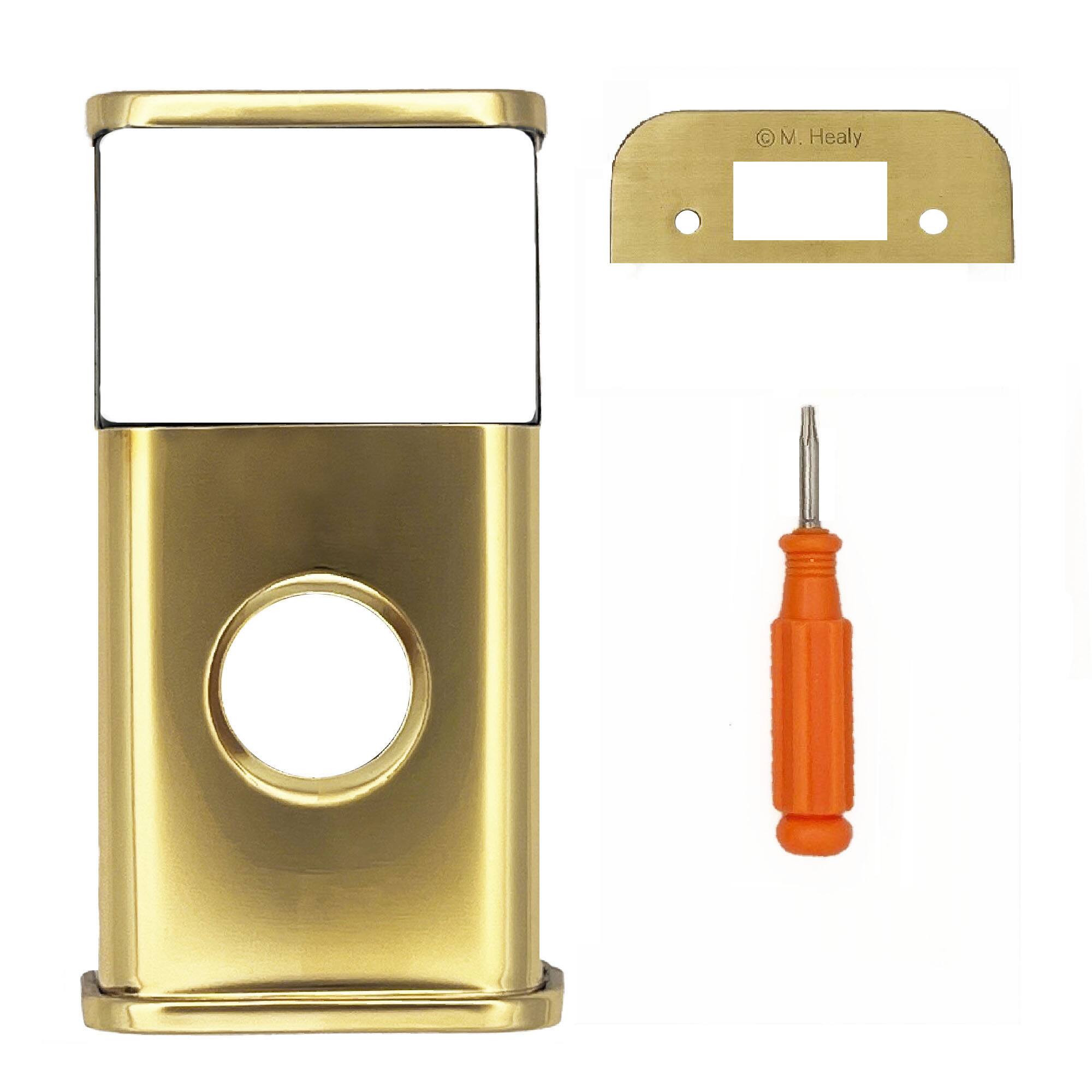 Back. Michael Healy - Traditional Video Doorbell Cover (Ring 2nd Gen) - Polished Brass.