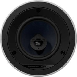 Bowers & Wilkins - CI600 Series 6" In-Ceiling Speaker w/ Cast Basket, Aramid Fiber Midbass and Nautilus Tweeter - (Each) - Paintable White - Front_Zoom