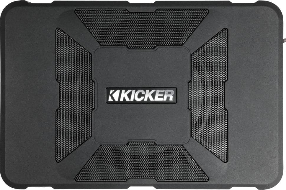 KICKER - Hideaway 8" Subwoofer with Enclosure and Integrated 150W Amplifier - Black - Front_Zoom
