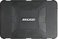 Front. KICKER - Hideaway 8" Subwoofer with Enclosure and Integrated 150W Amplifier - Black.