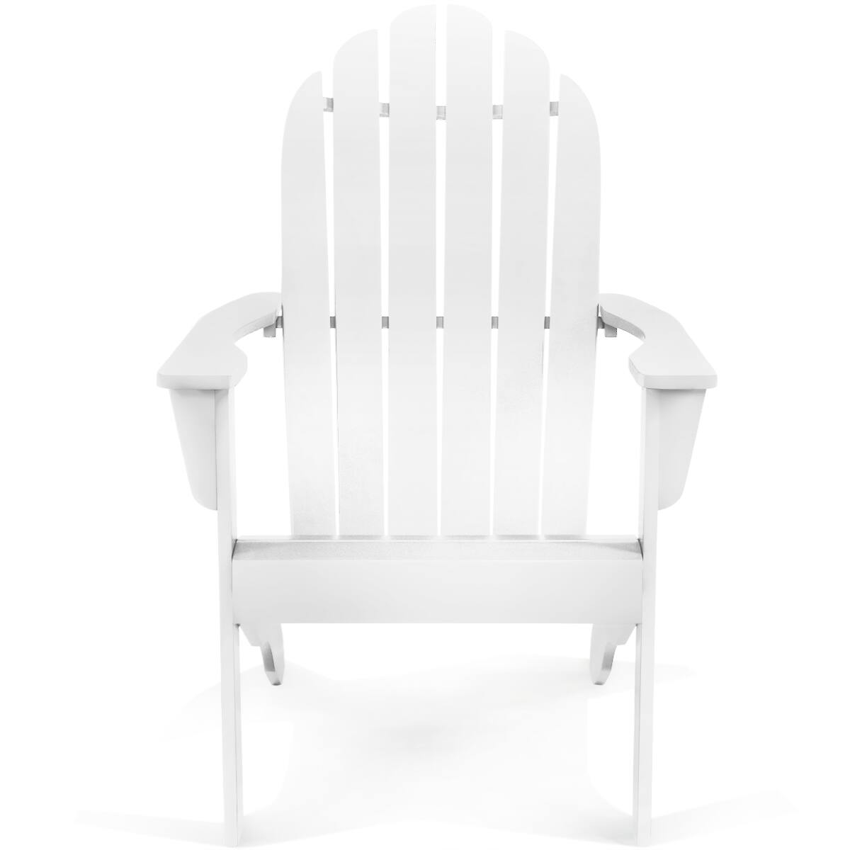 Alt View 8. Costway - Costway Outdoor Adirondack Chair Accent Chair Solid Wood sturdy Patio Garden Furniture - White.