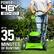 Alt View 18. Greenworks - 24V 19” (2x24v) Brushless Push Lawn Mower with (2) 4.0 Ah USB Batteries and Dual-Port Rapid Charger - Green.