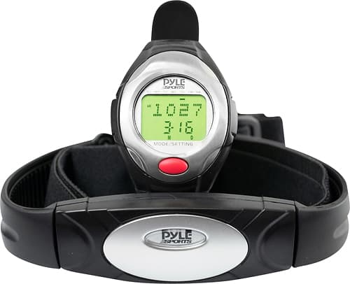 Front. PYLE - Heart Rate Monitor - Black.