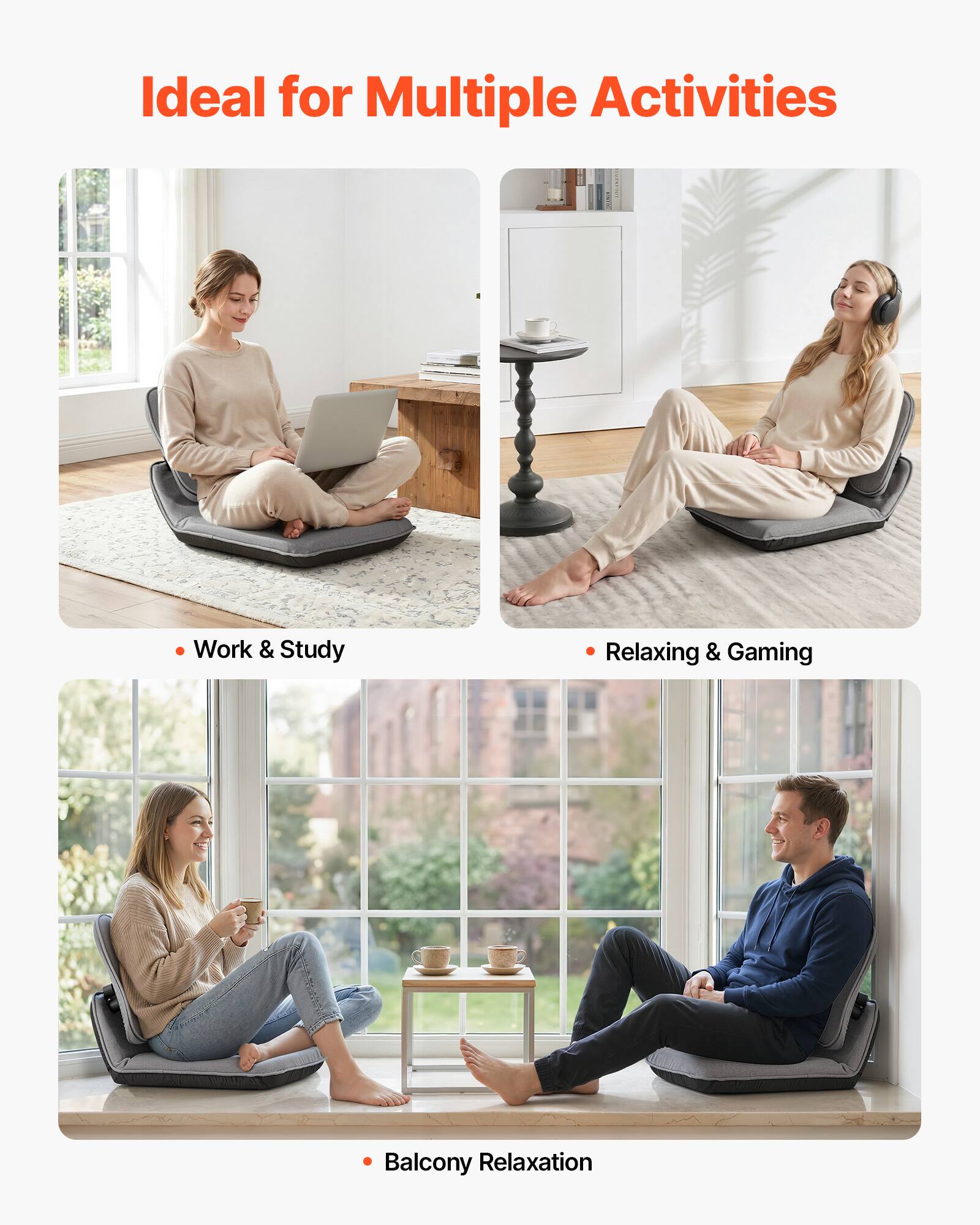 Ideal for Multiple Activities

- Work & Study
- Relaxing & Gaming
- Balcony Relaxation