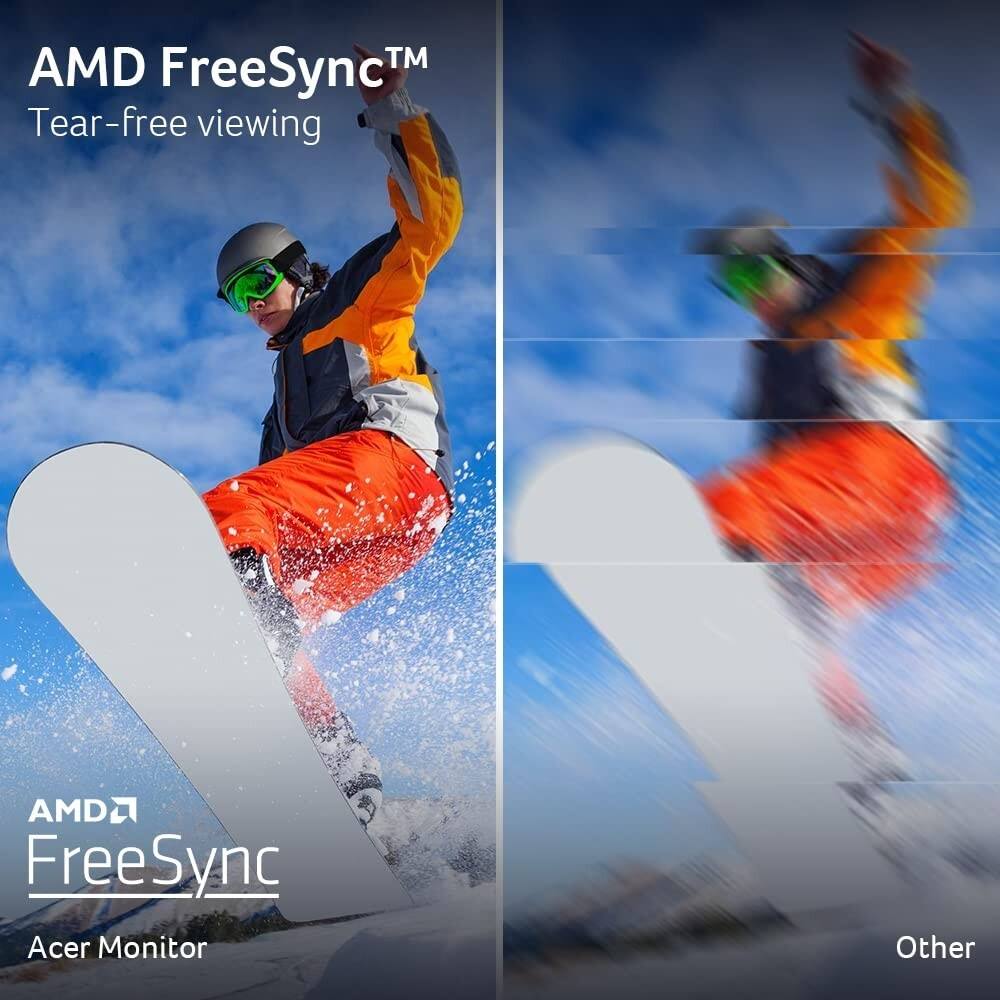AMD FreeSync™  
Tear-free viewing  

AMD FreeSync  
Acer Monitor  

Other
