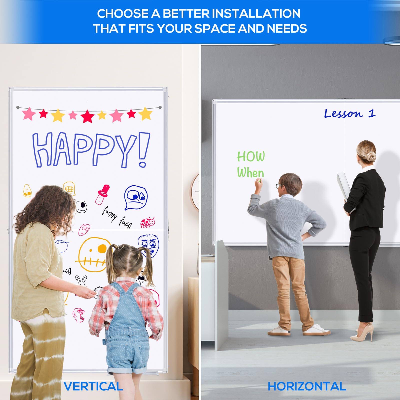 CHOOSE A BETTER INSTALLATION THAT FITS YOUR SPACE AND NEEDS

HAPPY!

Lesson 1

HOW
When

VERTICAL
HORIZONTAL
