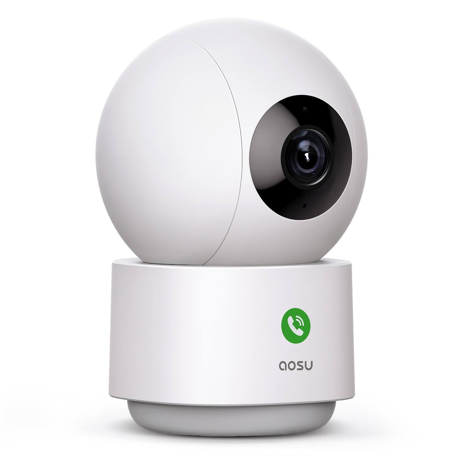 Front. AOSU - Aosu C2e2bh11 2k Qhd Wi-fi Indoor Smart Security Camera And Monitor With 360deg Ptz And Smart Motion Tracking - white.