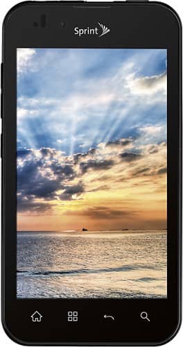 Front Standard. LG - Marquee LS855 Mobile Phone - Black (Sprint).