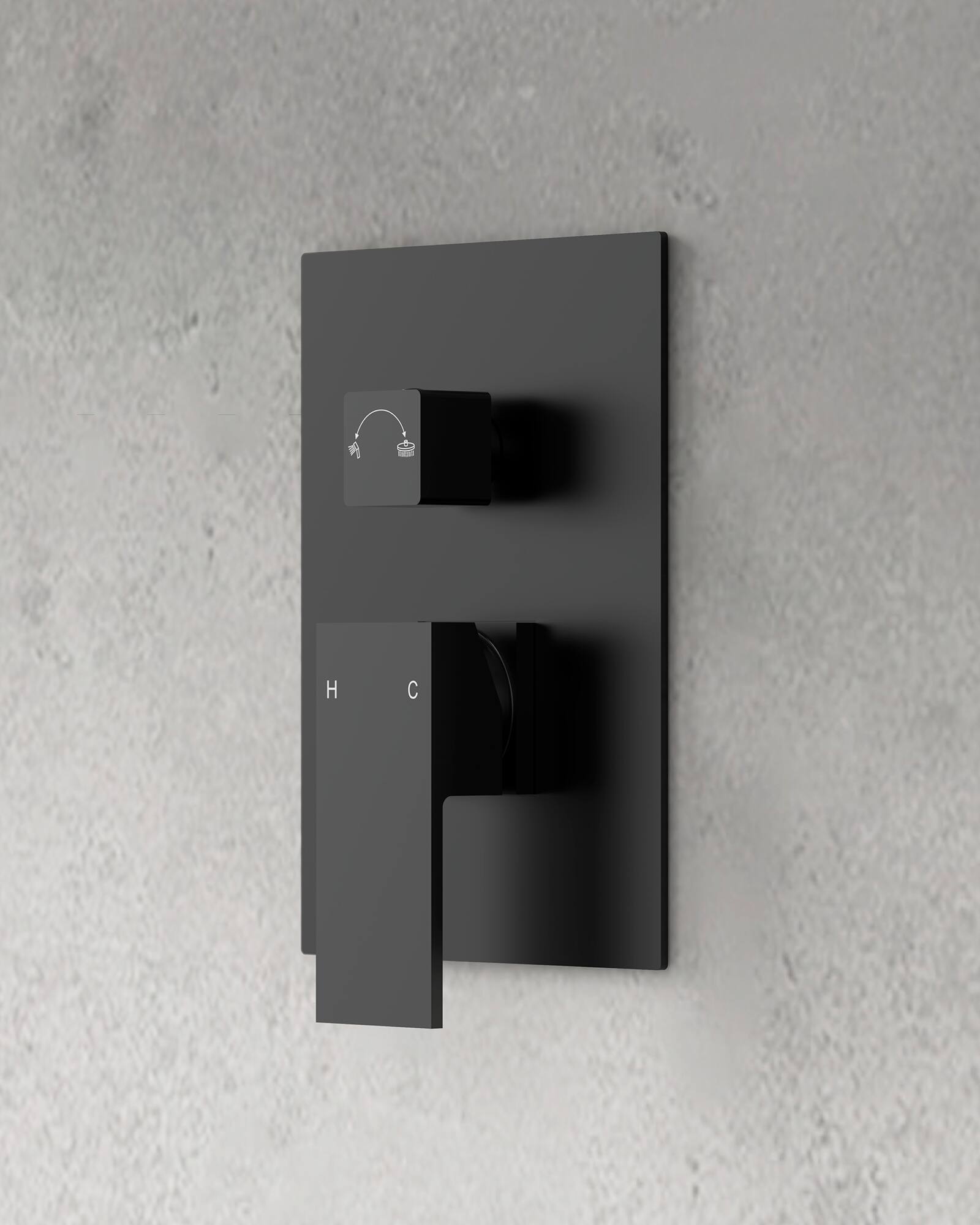 Alt View 9. GRANDJOY - Durable 10-Inch Rainfall Shower Faucet Set, 2-Mode Handheld, Anti-Fingerprint Coating, Water-Saving Design - Matte Black.