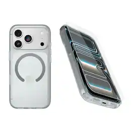 OtterBox - iPhone 17 Pro (Only) Bundle: Symmetry Series+ Case & Screen Protector - Snaps to MagSafe - Ultra-Sleek - Clear