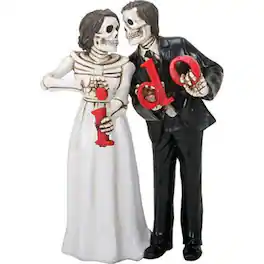 Pacific Trading - Love Never Dies Skeleton Wedding Couple Bride and Groom I Do Figurine 6 inch - Multicolor