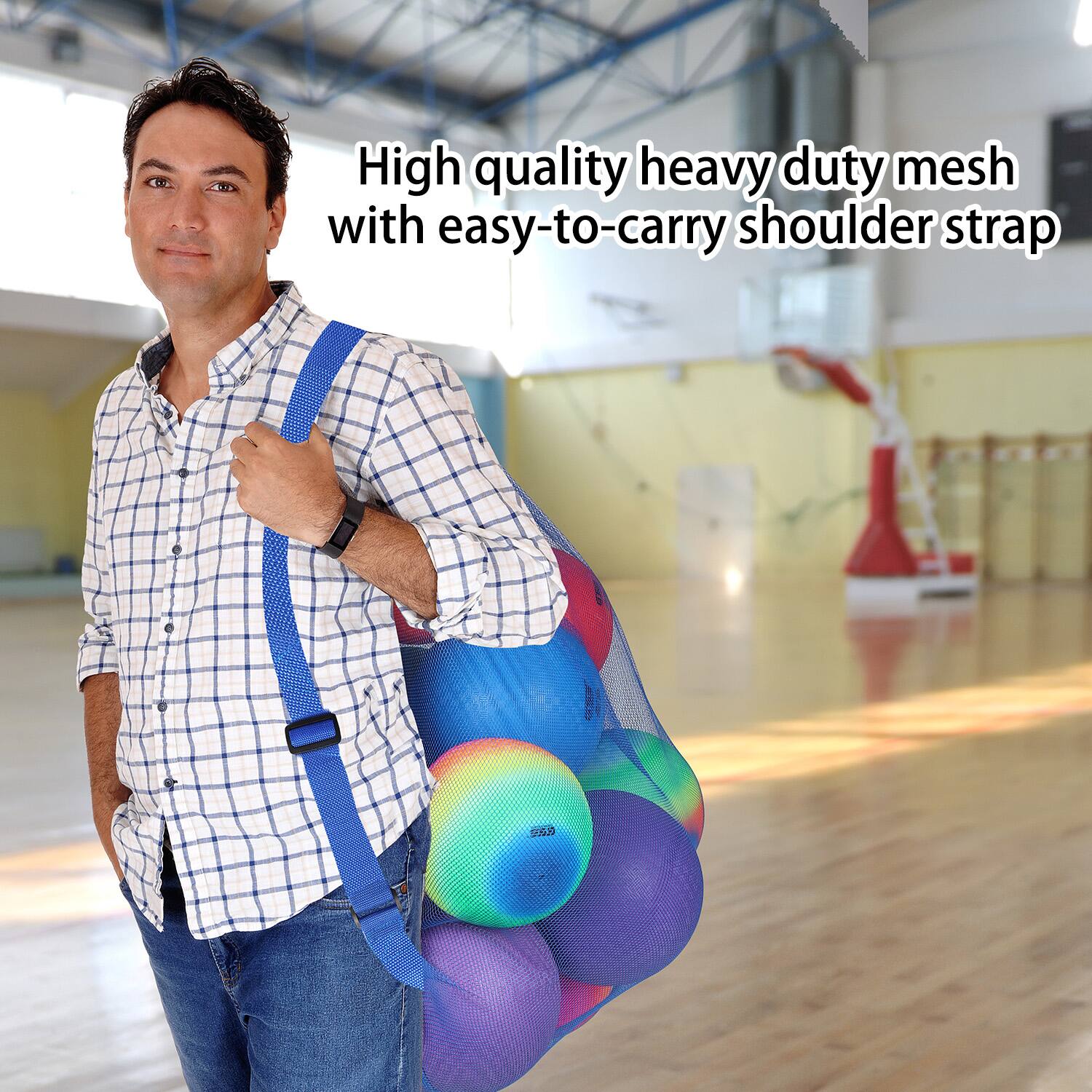 High quality heavy duty mesh with easy-to-carry shoulder strap