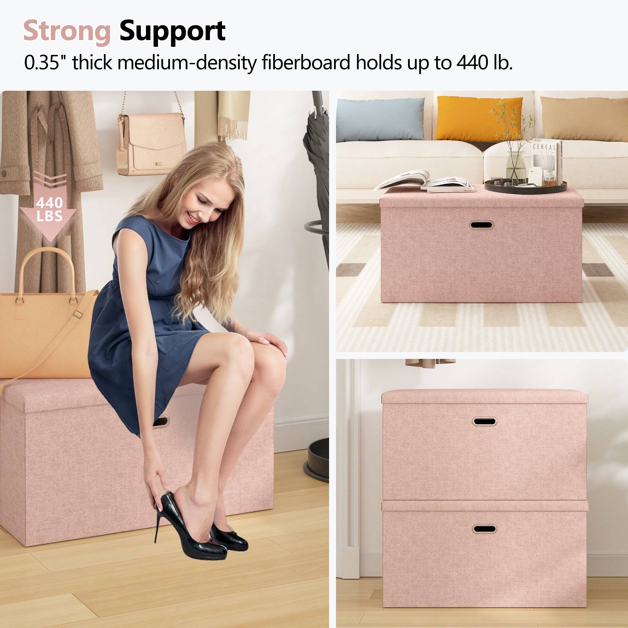 Strong Support  
0.35" thick medium-density fiberboard holds up to 440 lb.