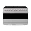 ZLINE - 48 in. 6.7 cu. ft. Marino Dual Fuel Freestanding Range with 8 Burner Gas Cooktop and Dual Ovens in Stainless Steel - Stainless Steel
