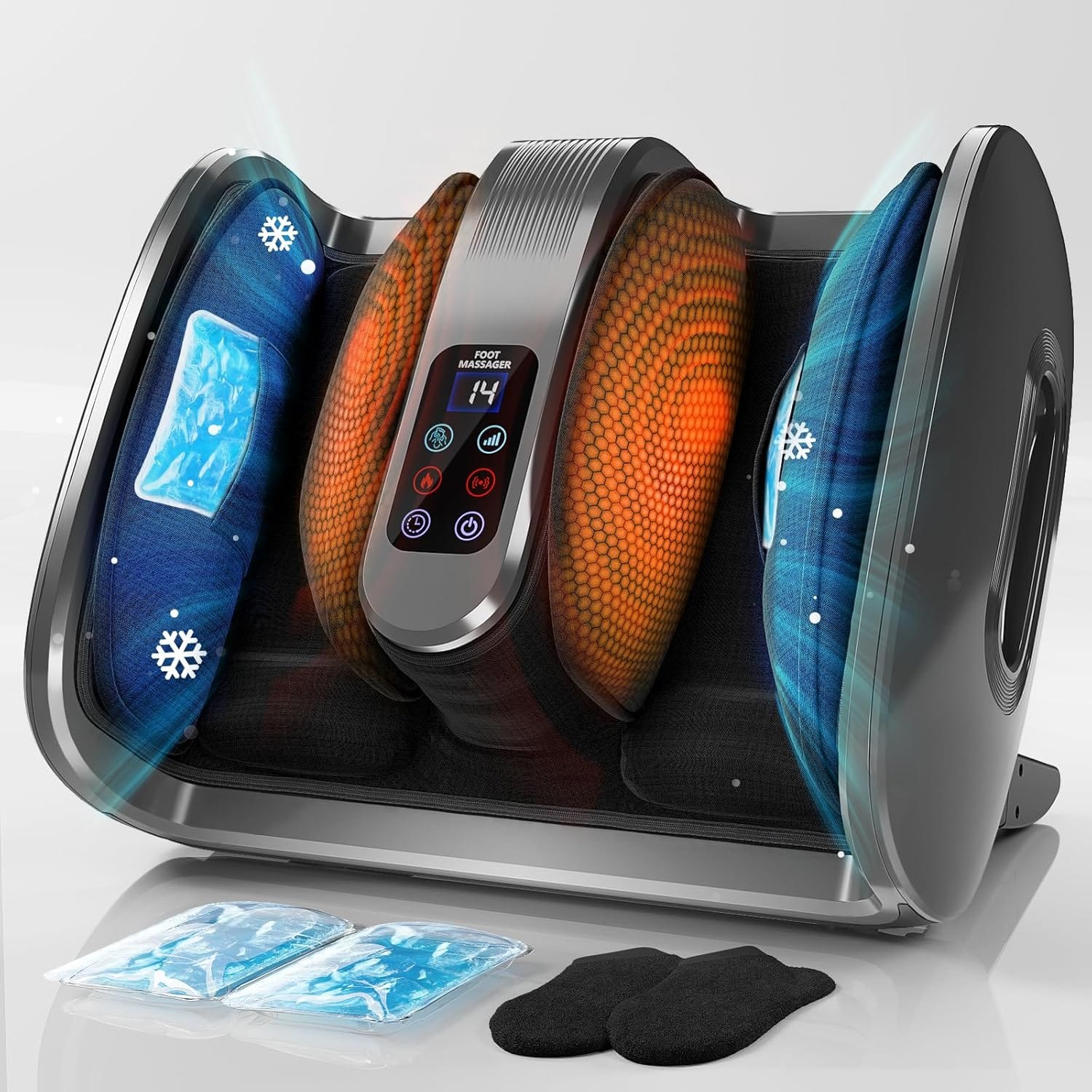 FC Design - Foot Massager with Heat and Ice for Everyday Comfort - Gray