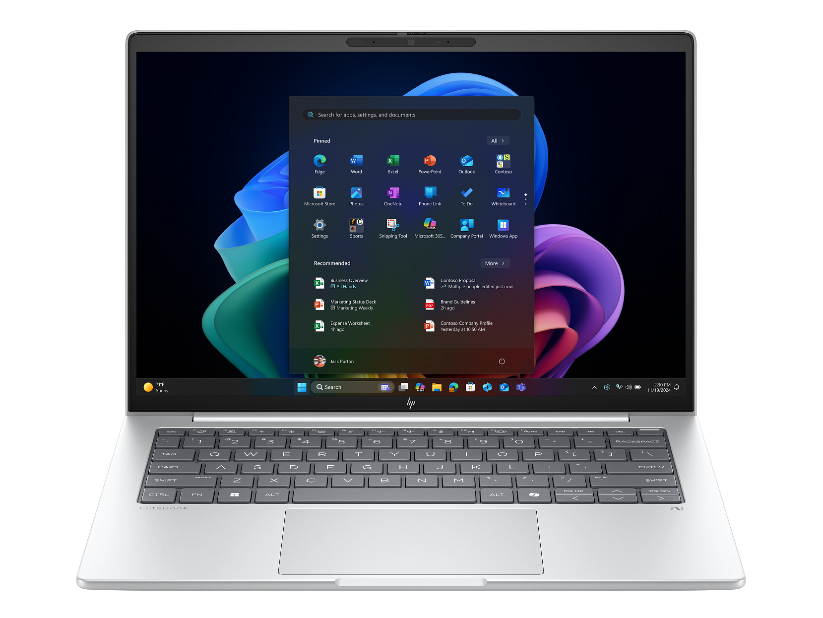 HP - EliteBook Laptop Computer 14" WUXGA Touch Screen AMD Ryzen AI 5 32 GB