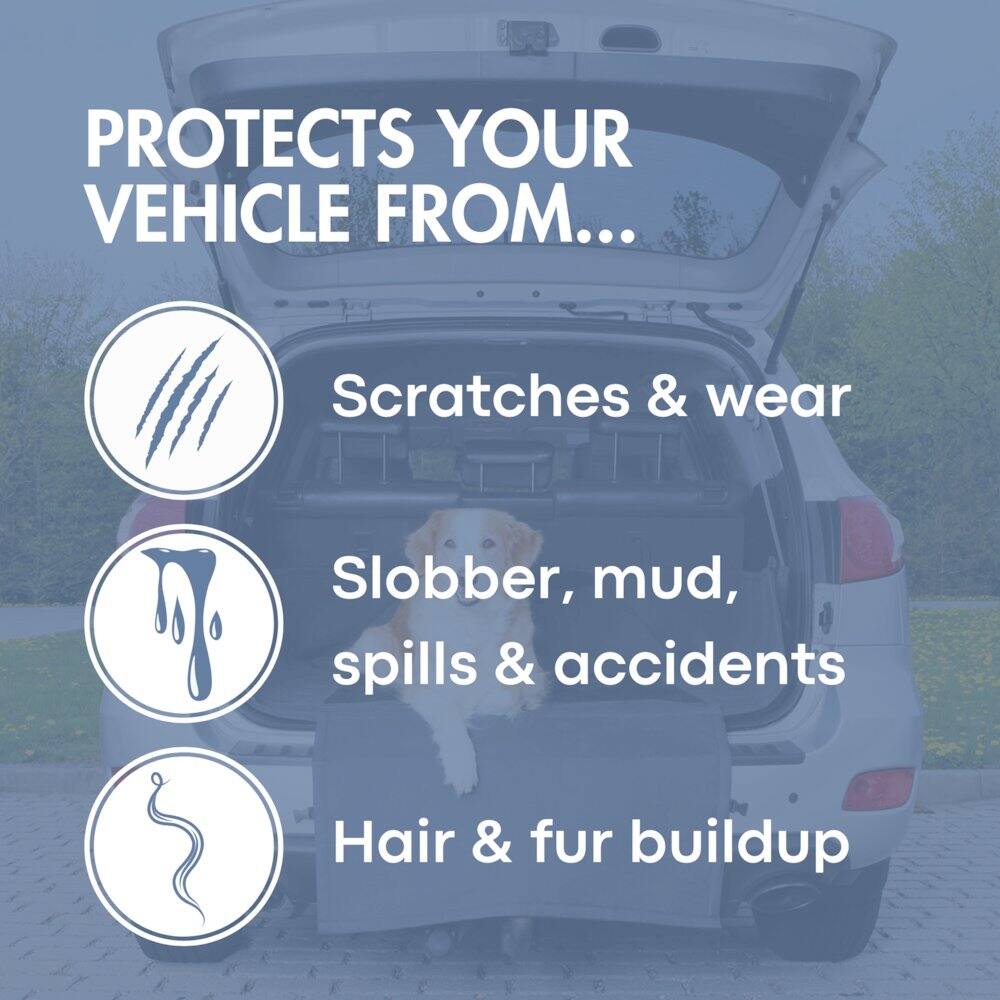 PROTECTS YOUR VEHICLE FROM...

- Scratches & wear
- Slobber, mud, spills & accidents
- Hair & fur buildup