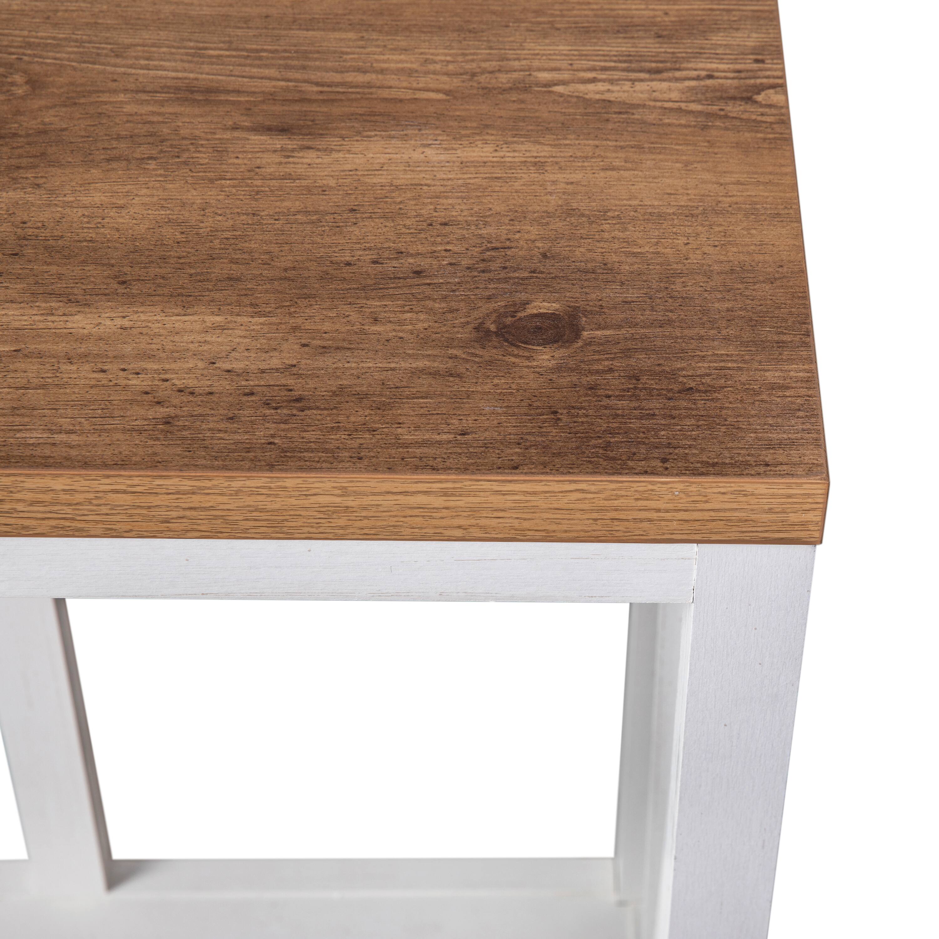 Alt View 10. Emma + Oliver - Owen Modern Farmhouse Entryway Console Accent Table - Warm Oak Top/White Frame.