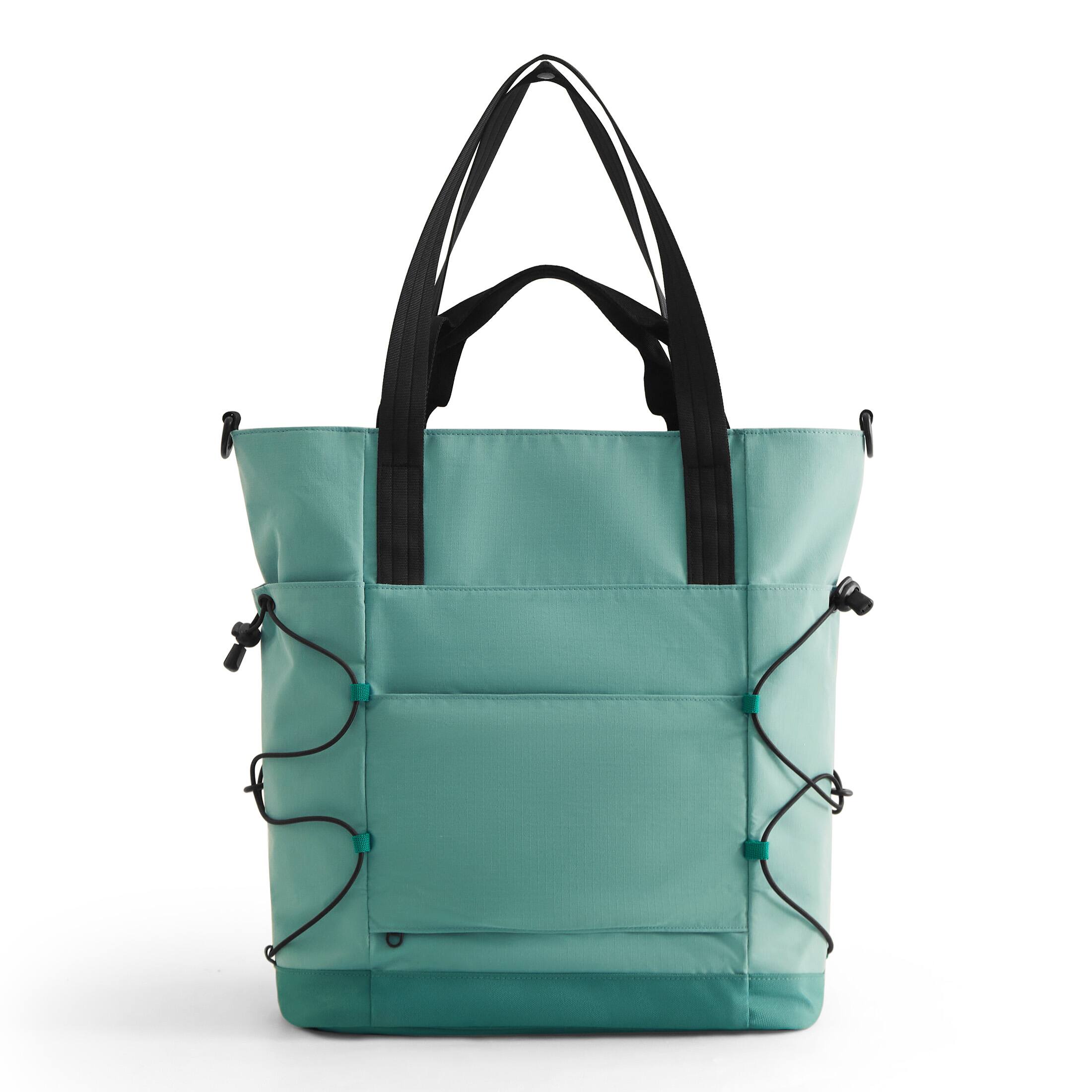 Back. Bagsmart - Focus 23L Sport Tote, Water-Resistant Gym & Work Tote with 15.6" Laptop Sleeve for Daily Use - Agate Green.