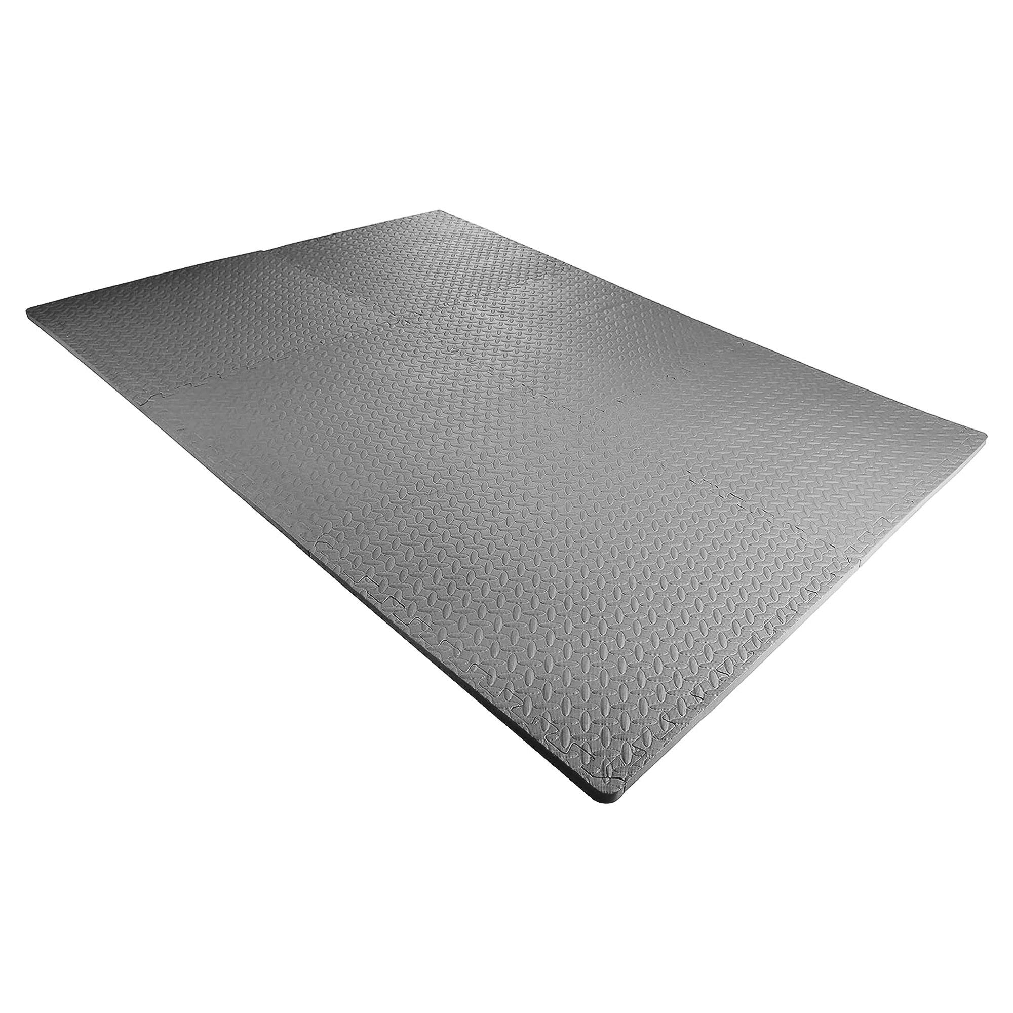 Alt View 5. Everyday Essentials - BalanceFrom Fitness 24 Sq Ft Interlocking EVA Foam Exercise Mat Tiles, Gray - Grey.
