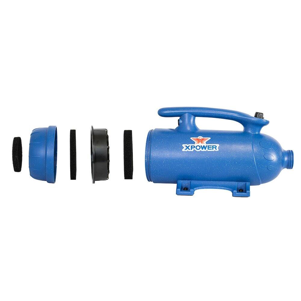 Left. XPOWER - Super Tub Pro Double Motor 6 HP Professional Pet Grooming Dog Force Hair Dryer.