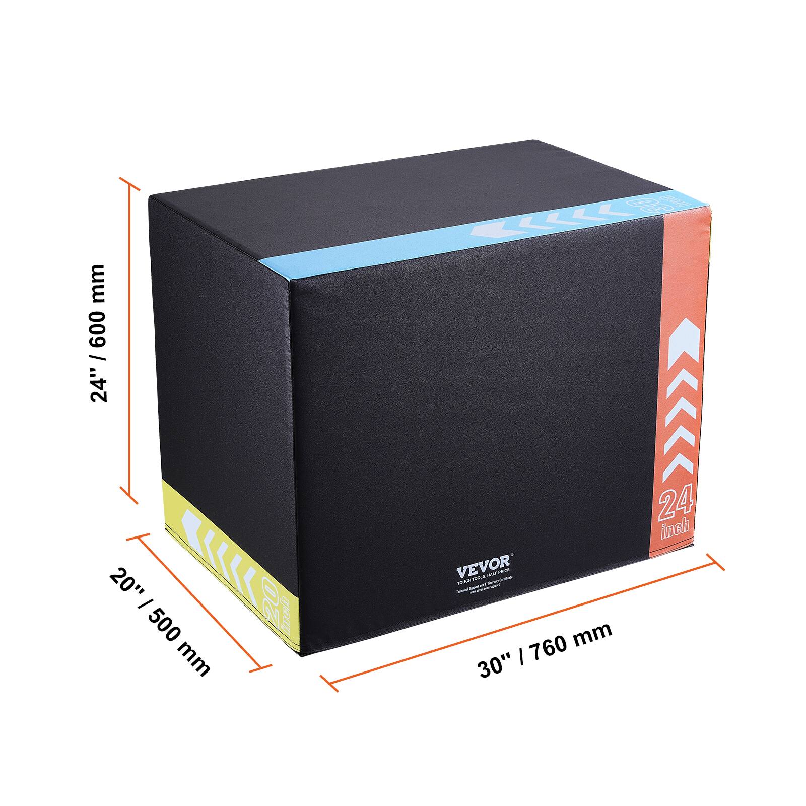 The corrected text from the image is:

"24" / 600 mm
20" / 500 mm
30" / 760 mm
24 inch
20" / 500 mm
30" / 760 mm"