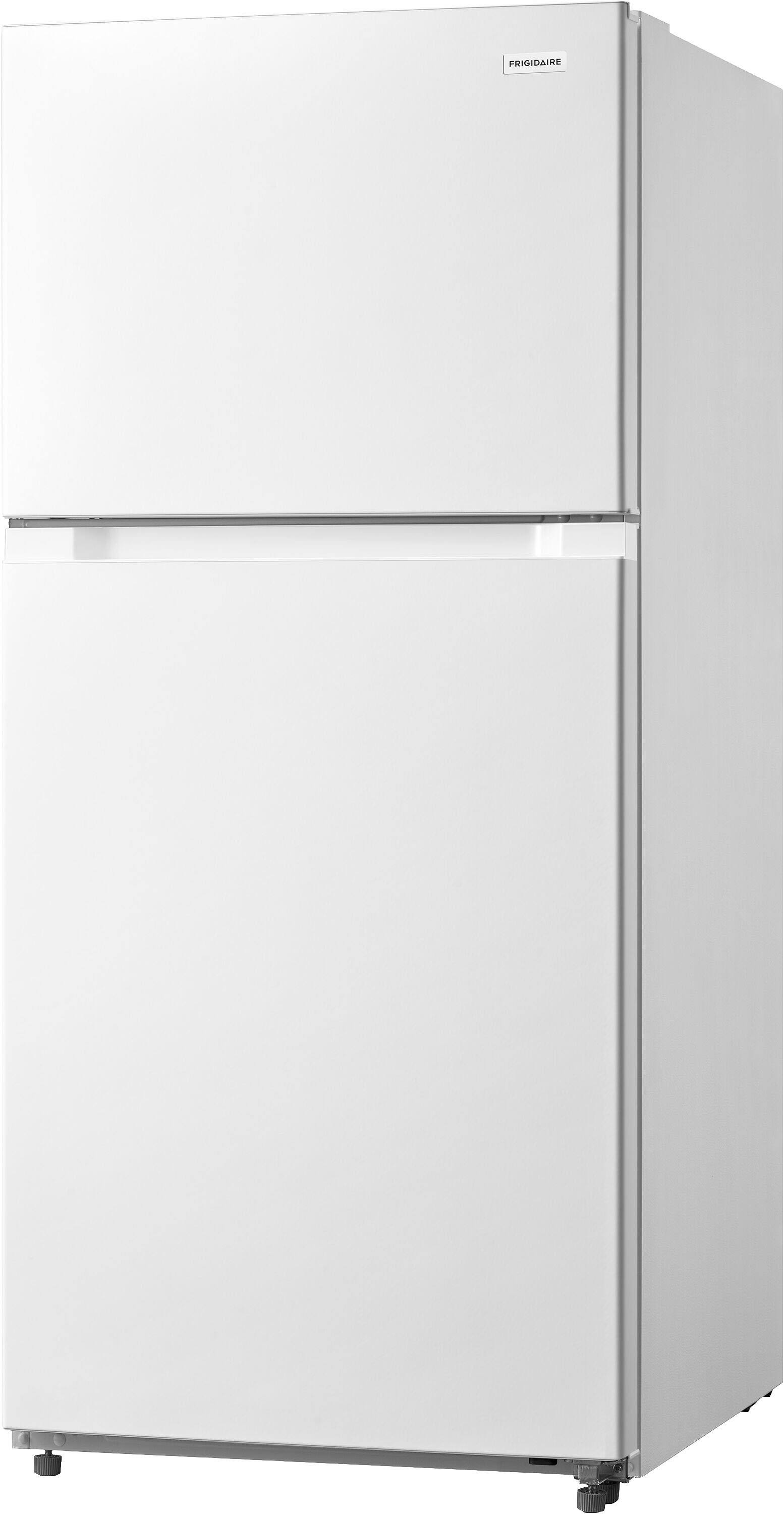 Left. Frigidaire - 22 Cu. Ft. Garage Ready Top Freezer Refrigerator - White.