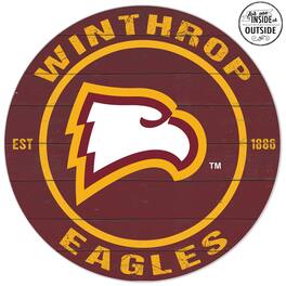 Jardine - Winthrop Eagles 20'' x 20'' Indoor/Outdoor Team Color Circle Sign - Maroon