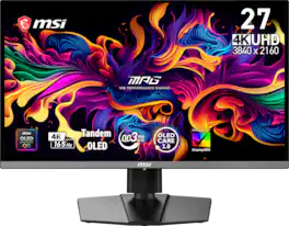 MSI - MAG 272UP QD-OLED E16 27" UHD 165Hz 0.03ms G-SYNC FreeSync Premium Pro Gaming Monitor True Black 400 (DP, HDMI, USB-C) - Metallic Black